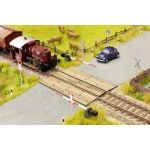NOCH H0 14305 Bahnübergang mit Holzbohlen - Echtholz Lasercut - Ansicht 1