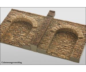 SWIBA Arkaden mit Abdecksteinen Rohling - H0