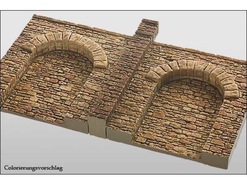 SWIBA Arkaden mit Abdecksteinen Rohling - H0
