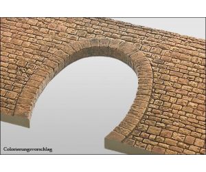 Eingleisiges Tunnelportal aus großem Haustein uncoloriert